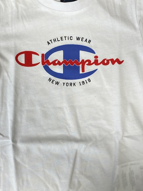 Champion T-shirt da ragazzo manica corta Legacy Graphic 306307 WW001 WHT bianco
