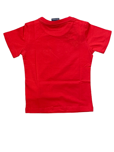 Champion 2T-shirt da ragazzo manica corta Legacy Basic C-Logo 306023 RS006 LLR/NNY rosso blu