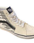 Vans scarpa Sneakers alta per uomo e donna Sk8-Hi VN0005U9W001 rifrangente fiamma bianca