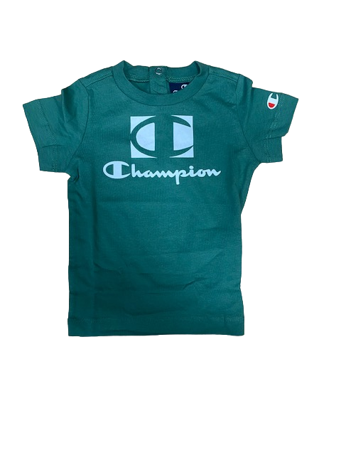 Champion completino da bimbo Legacy maglietta e pantaloncino 306379 GS108 FOLI verde blu