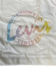Levi's Kids T-shirt da ragazza Meet and Greet Script Tee 3EH190-W5I 4EH190-W5I white alyssum