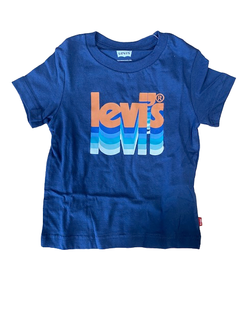 Levi&#39;s T-shirt ra bambino manica corta Layered Poster Logo Tee 8EH892-BCF naval academy