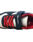 Champion Low Cut Shoe Rebound Low PU scarpa sneakers da bambino in pelle con strappo S31359-S19-BS501 navy-white