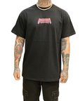Mushroom T-shirt da uomo manica corta in cotone 12036-01 nero