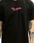 Mushroom T-shirt da uomo manica corta in cotone 12000-01 nero