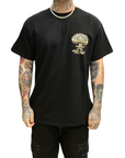 Mushroom T-shirt da uomo manica corta in cotone 12038-01 nero