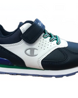 Champion scarpa sneakers da bambino con velcro Low Cut Erin S31370-F19-BS517 blu verde bianco
