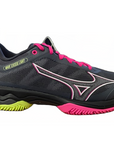 Mizuno Wave Exceed Light Padel scarpa da padel 61GB222307 ebony-pink-neo lime
