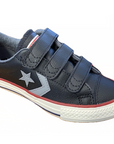 Converse scarpa da bambino in pelle con strappo Star Player 658155C nero