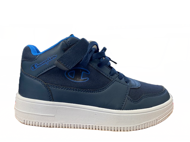 Champion scarpa sneakers da ragazzo in tela Mid Cut Rebound S30813 S17 2192 blu