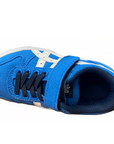 Onitsuka Tiger scarpa sneakers da ragazzo con laccine elastico e velcro Aaron C5A1N 4201 azzurro bianco