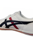 Asics scarpa sneakers da ragazzi Aaron C9P0Y 0191 bianco-nero-rosso