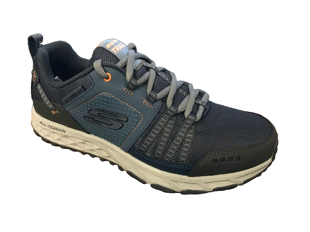 Skechers scarpa da uomo da Trail Escape Plan 51591/NVOR blu-arancio