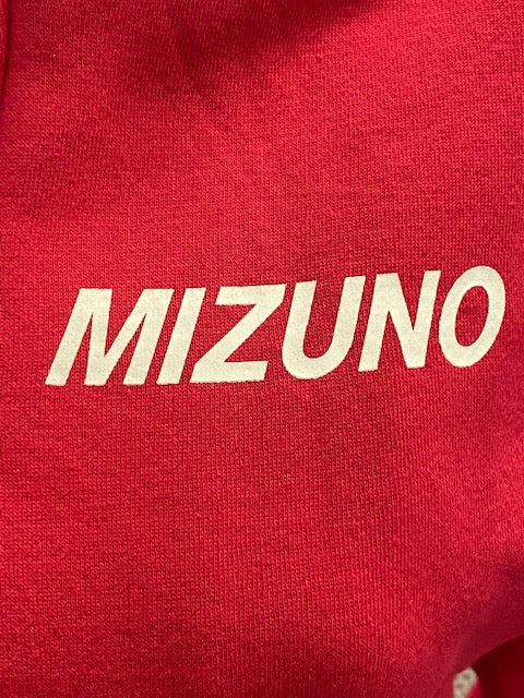 Mizuno Felpa con cappuccio da donna Sweat Athetic K2GC1803 60 rosso
