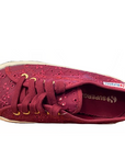 Superga 2750-sangallosatinw sneakers in pizzo S008C40 970 prune
