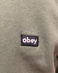 Obey Felpa da uomo Mini Box Logo Crew Specialty Fleece 112480100 thyme