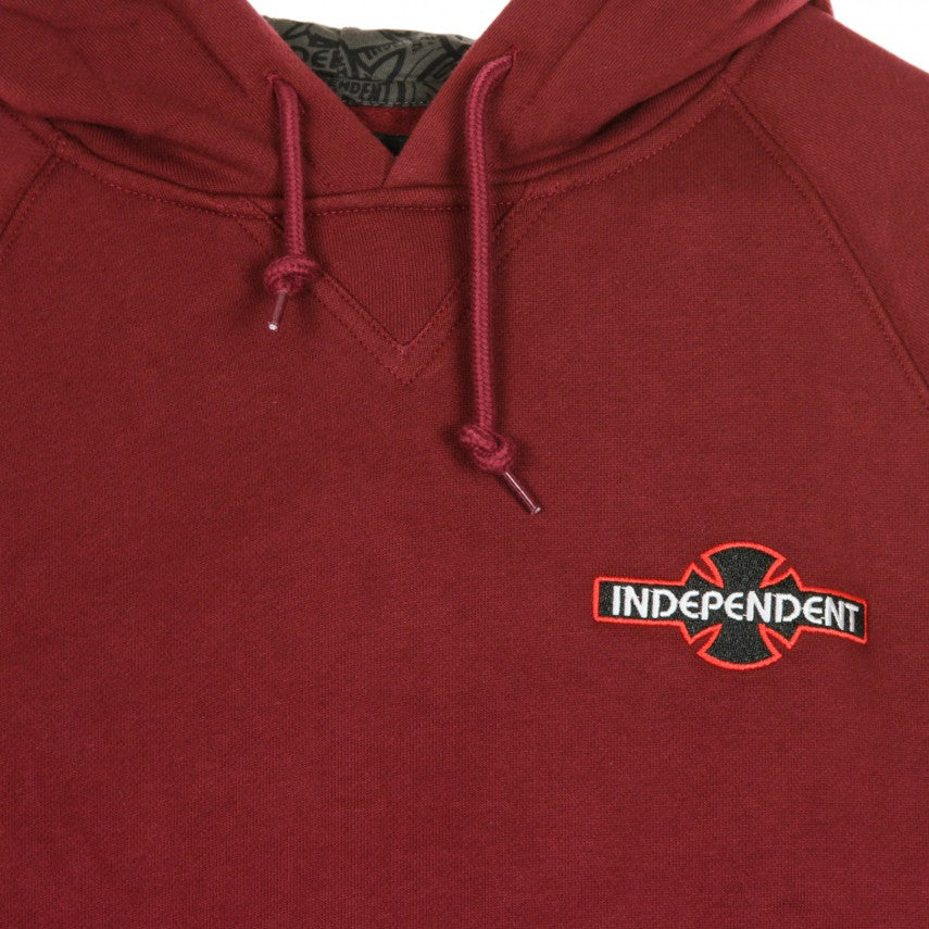 Independent felpa con cappuccio da uomo Array INA-HDY-417 bordeaux
