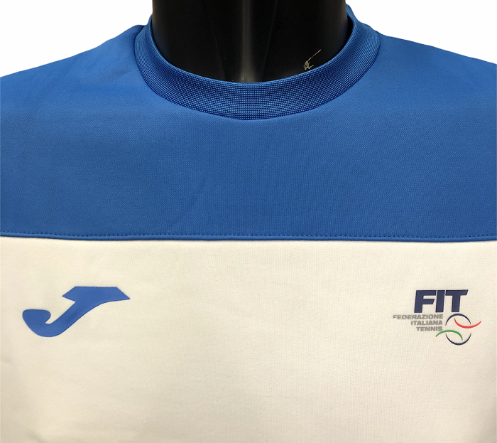 Joma felpa girocollo Sweatshirt Federazione Tennis Italy FIT101840207 bianco