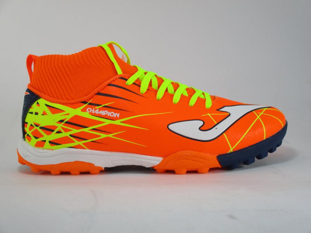 Joma scarpa da calcetto con calzino da ragazzo Champion 808 CCHJW.808.TF arancione