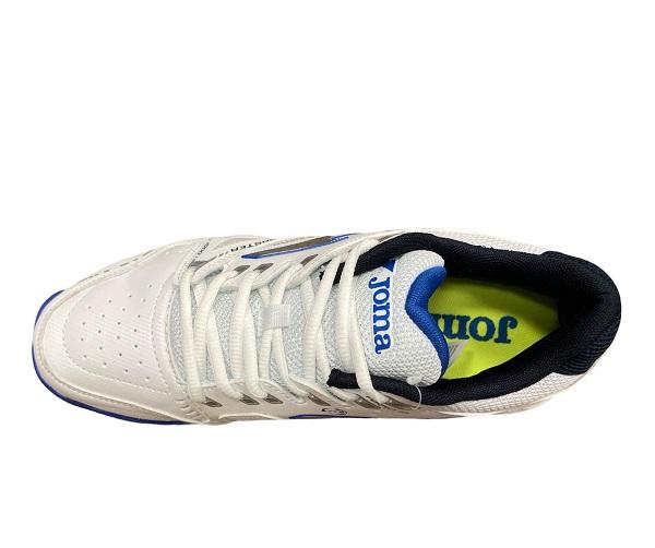 Joma scarpa da tennis Master 1000 Men 2132 TM100S2132P bianco blu vista dall'alto