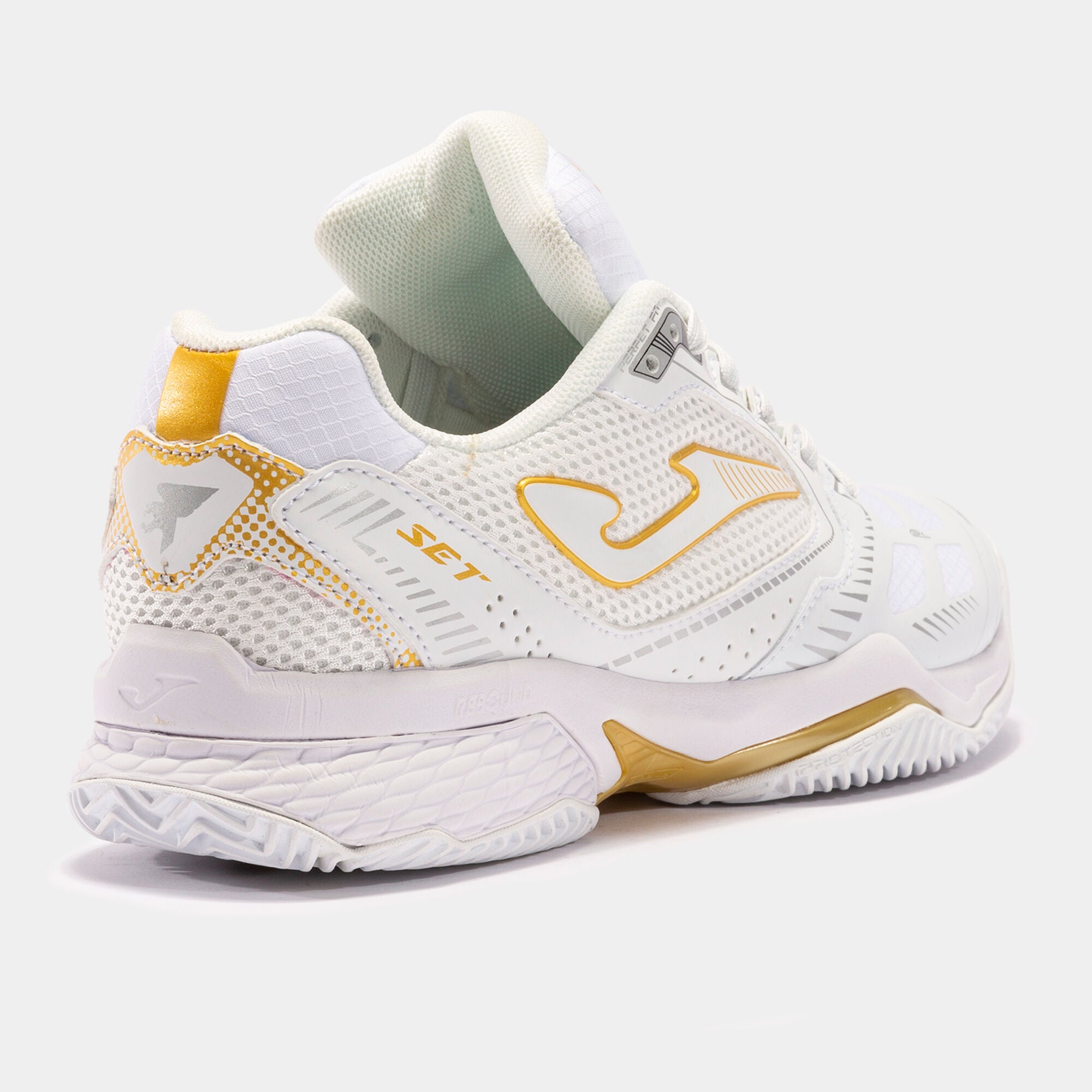 Joma scarpa da tennis da donna Set 2202 bianco-oro tacco