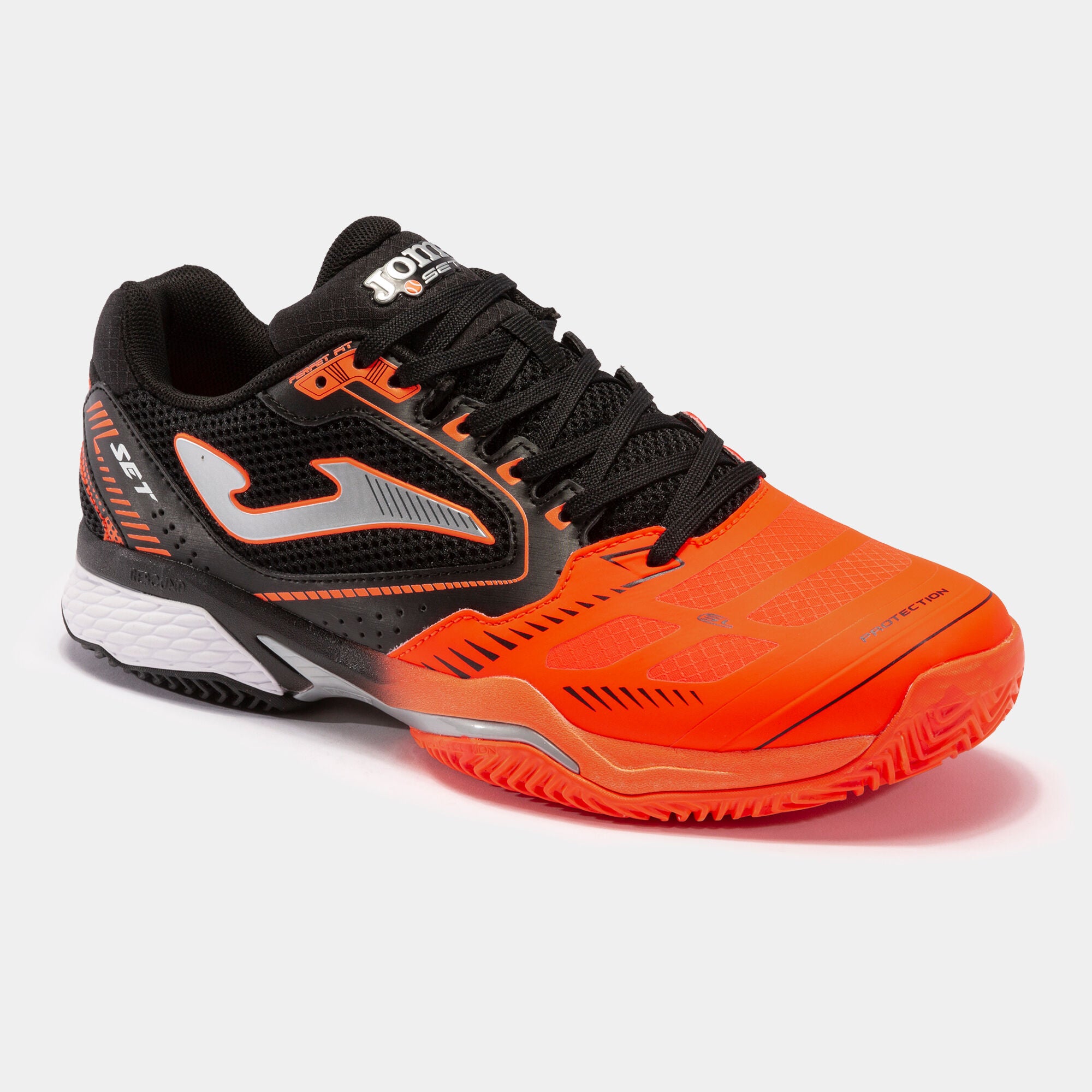 Joma scarpa da tennis da uomo Set Men 2208 arancio-nero laterale