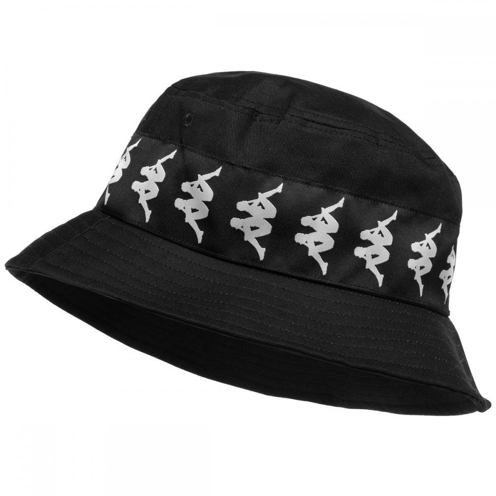 Cappello alla pescatora Kappa 222 BANDA BZAHLAB HEADWEAR 304KRT0 005 nero - dettaglio logo e banda laterale