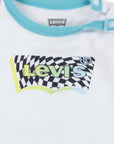 Levi's Kids completino infant T-shirt e Short in jeans 6EH020-W1T bright white