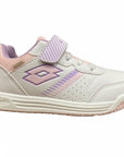 Lotto scarpa da tennis da bambina Set Ace AMF XVIII CL SL 215954 7J2 bianco-rosa