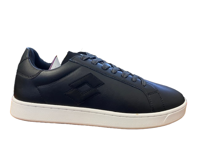 Sneakers basse Lotto 1973 AMF EVO VII nere da uomo con logo laterale e suola ammortizzata.