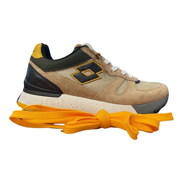 Sneakers Lotto Leggenda Tokyo Shibuya Net 217865 97K cammello-nero da uomo, design elegante e comfort