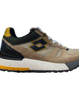 Sneakers Lotto Leggenda Tokyo Shibuya Net 217865 97K cammello-nero da uomo, design elegante e comfort