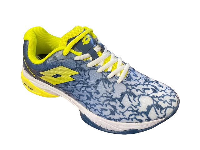 Lotto Scarpa da Padel da donna Superrapida 200 III 217301 9FS bianco-giallo acido-blu laterale