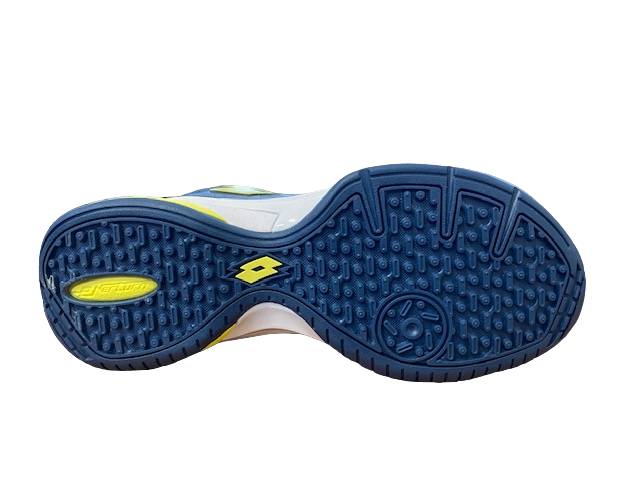Lotto Scarpa da Padel da donna Superrapida 200 III 217301 9FS bianco-giallo acido-blu suola