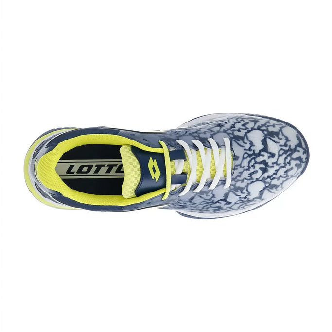 Lotto Scarpa da Padel da uomo Superrapida 200 III 217299 9FS all white-acid yellow-dark denim