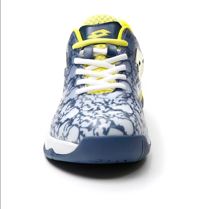 Lotto Scarpa da Padel da uomo Superrapida 200 III 217299 9FS all white-acid yellow-dark denim punta