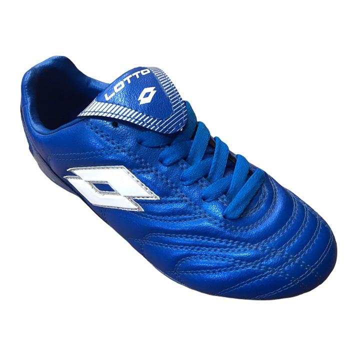 Lotto scarpa da calcio Jr Play Off V N8522 metal blue laterale