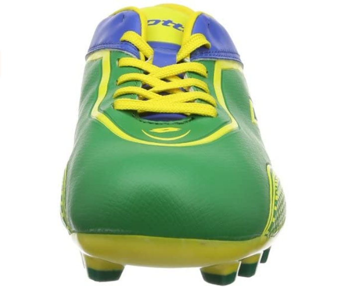Lotto scarpa da calcio da ragazzo Zhero Gravity R0301 verde-giallo-blu punta
