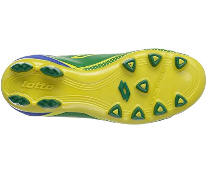 Lotto scarpa da calcio da ragazzo Zhero Gravity R0301 verde-giallo-blu suola