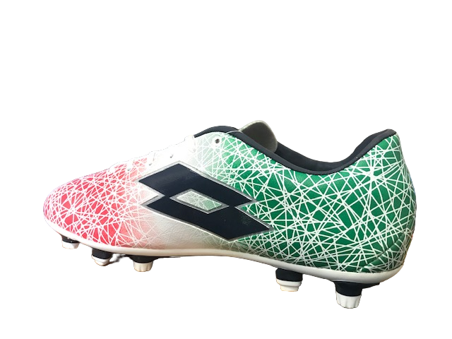 Lotto scarpa da calcio tricolore LZG VIII 700 FGT S7149 white-blu avi retro