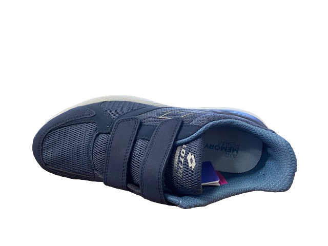 Lotto scarpa da ginnastica da uomo con velcro Speedride 601 XIII S 219221 16C blu-grigio