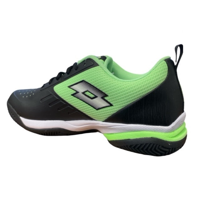 Lotto scarpa da padel da uomo Superrapida 400 IV 217300 1TA  nero-verde retro