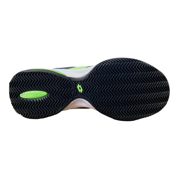 Lotto scarpa da padel da uomo Superrapida 400 IV 217300 1TA  nero-verde suola