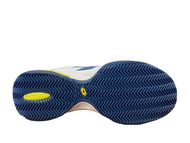 Lotto scarpa da padel da uomo Superrapida 400 IV 217300 9FS bianco giallo blu suola