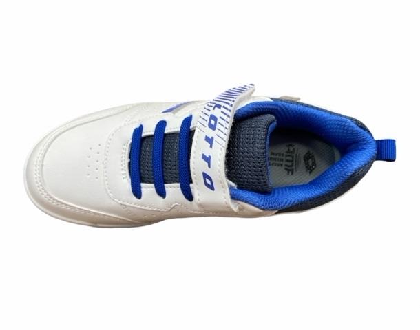 Lotto scarpa da tennis da bambino Set Ace AMF XVII CL SL 215954 1X5 bianco-blu fro