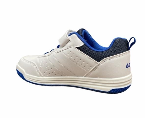 Lotto scarpa da tennis da bambino Set Ace AMF XVII CL SL 215954 1X5 bianco-blu retro