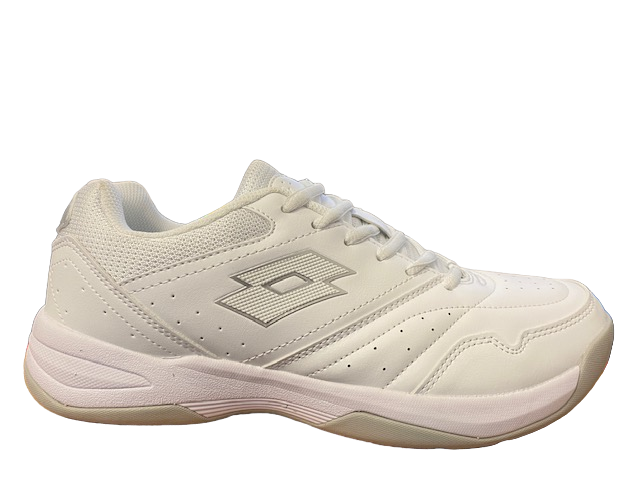 Lotto scarpa da tennis da donna Court Logo AMF XIX 217495 1VQ bianco argento frontale