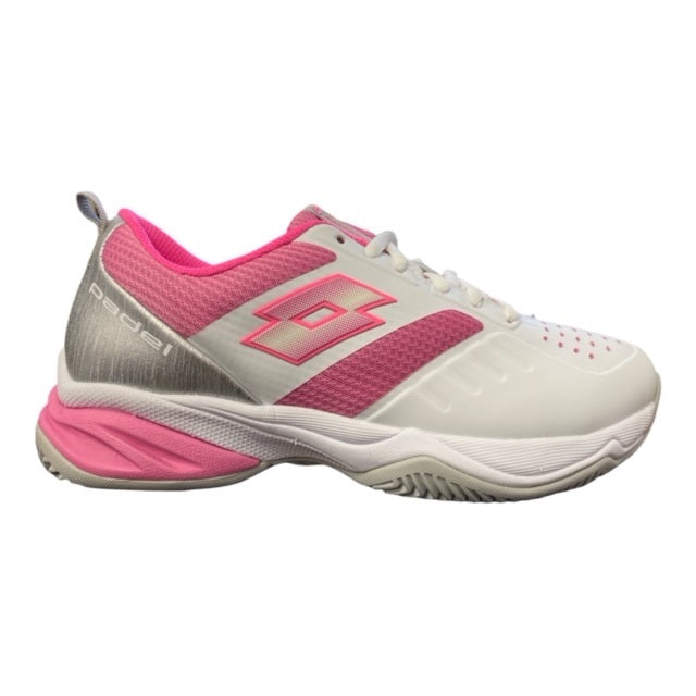 Lotto scarpa da tennis da donna Superrapida 400 IV 217302 8FU bianco-rosa frontale