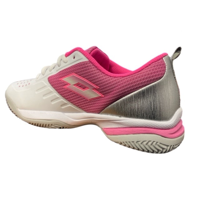 Lotto scarpa da tennis da donna Superrapida 400 IV 217302 8FU bianco-rosa retro