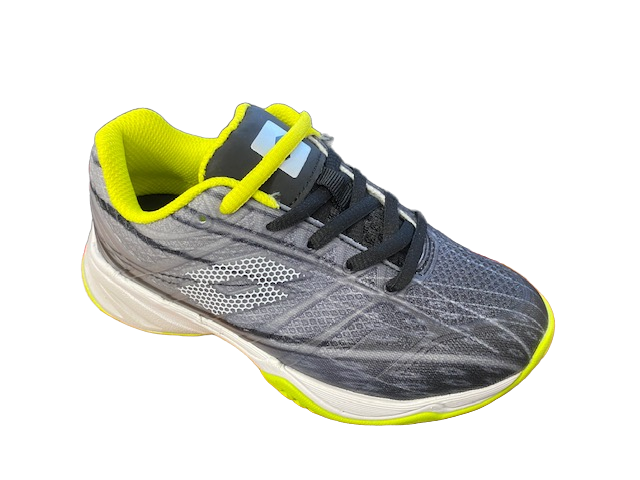 Lotto scarpa da tennis da junior Mirage 300 ALR Jr 210746 6W5 all black-all white-acacia green laterale